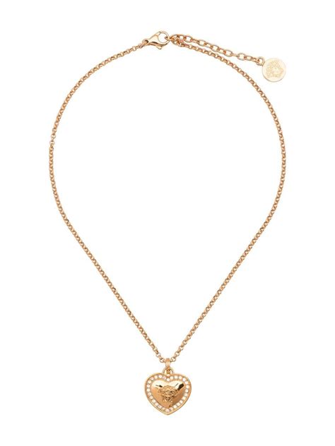 versace medusa heart necklace.